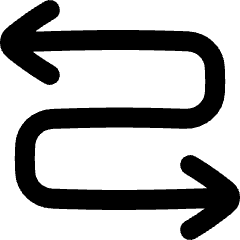 Line Arrow Curvy Both Direction 3 Icon from Plump Remix Set