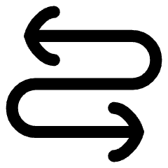 Line Arrow Curvy Both Direction 3 Icon from Flex Line Set