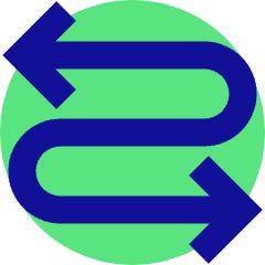 Line Arrow Curvy Both Direction 3 Icon from Sharp Pop Set