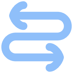 Line Arrow Curvy Both Direction 3 Icon from Flex Flat Set