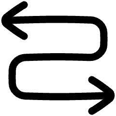 Line Arrow Curvy Both Direction 3 Icon from Plump Line Set