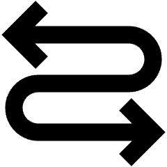 Line Arrow Curvy Both Direction 3 Icon from Sharp Remix Set