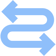 Line Arrow Curvy Both Direction 3 Icon from Sharp Flat Set