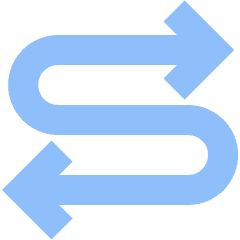 Line Arrow Curvy Both Direction 4 Icon from Sharp Flat Set