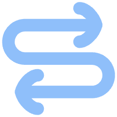 Line Arrow Curvy Both Direction 4 Icon from Flex Flat Set