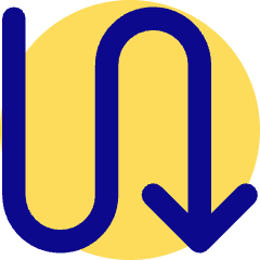 Line Arrow Curvy Down Right Icon from Core Pop Set