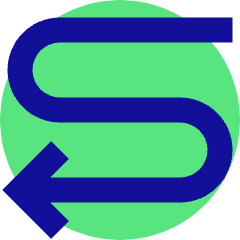 Line Arrow Curvy Left Down Icon from Sharp Pop Set