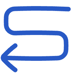 Line Arrow Curvy Left Down Icon from Plump Duo Set