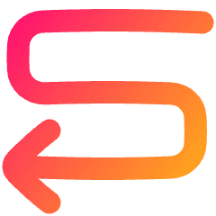 Line Arrow Curvy Left Down Icon from Plump Gradient Set