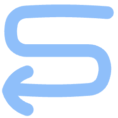 Line Arrow Curvy Left Down Icon from Flex Flat Set