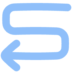 Line Arrow Curvy Left Down Icon from Plump Flat Set