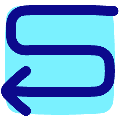 Line Arrow Curvy Left Down Icon from Plump Pop Set