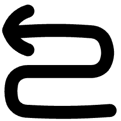 Line Arrow Curvy Left Up Icon from Flex Solid Set