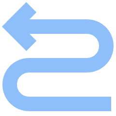 Line Arrow Curvy Left Up Icon from Sharp Flat Set