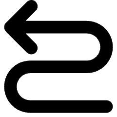 Line Arrow Curvy Left Up Icon from Core Solid Set