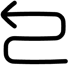 Line Arrow Curvy Left Up Icon from Plump Line Set