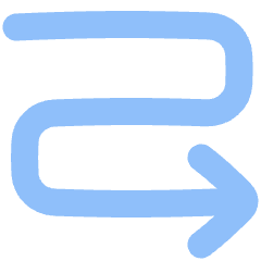 Line Arrow Curvy Right Down Icon from Plump Flat Set