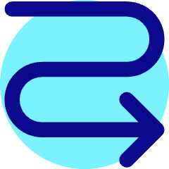 Line Arrow Curvy Right Down Icon from Core Pop Set