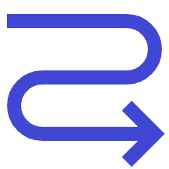 Line Arrow Curvy Right Down Icon from Sharp Duo Set