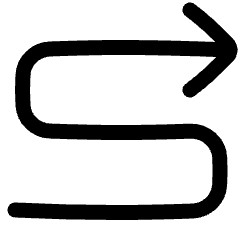 Line Arrow Curvy Right Up Icon from Plump Line Set