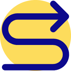 Line Arrow Curvy Right Up Icon from Core Pop Set