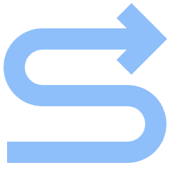 Line Arrow Curvy Right Up Icon from Sharp Flat Set