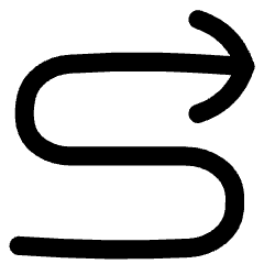 Line Arrow Curvy Right Up Icon from Flex Line Set