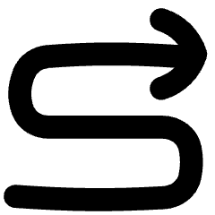 Line Arrow Curvy Right Up Icon from Flex Solid Set