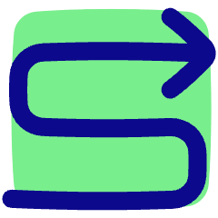 Line Arrow Curvy Right Up Icon from Plump Pop Set