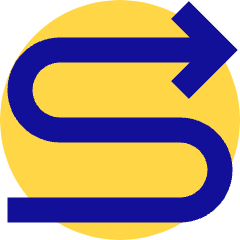 Line Arrow Curvy Right Up Icon from Sharp Pop Set