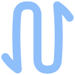 Line Arrow Curvy Up Down 1 Icon from Flex Flat Set