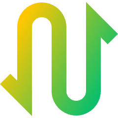 Line Arrow Curvy Up Down 1 Icon from Sharp Gradient Set