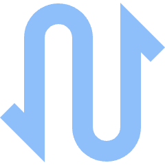 Line Arrow Curvy Up Down 1 Icon from Sharp Flat Set