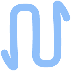 Line Arrow Curvy Up Down 1 Icon from Plump Flat Set