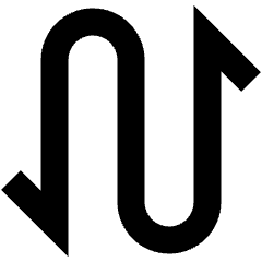 Line Arrow Curvy Up Down 1 Icon from Sharp Remix Set