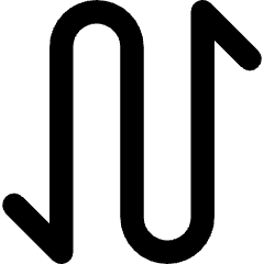 Line Arrow Curvy Up Down 1 Icon from Core Remix Set