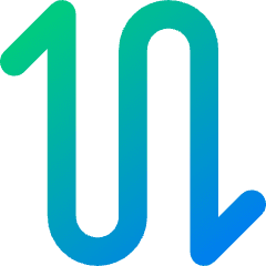 Line Arrow Curvy Up Down 2 Icon from Core Gradient Set