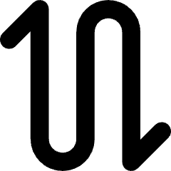 Line Arrow Curvy Up Down 2 Icon from Core Solid Set