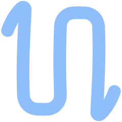 Line Arrow Curvy Up Down 2 Icon from Plump Flat Set