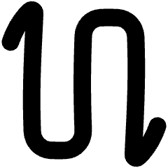 Line Arrow Curvy Up Down 2 Icon from Plump Solid Set