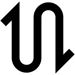 Line Arrow Curvy Up Down 2 Icon from Sharp Remix Set