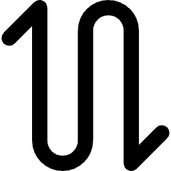 Line Arrow Curvy Up Down 2 Icon from Core Remix Set