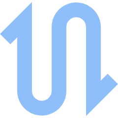Line Arrow Curvy Up Down 2 Icon from Sharp Flat Set