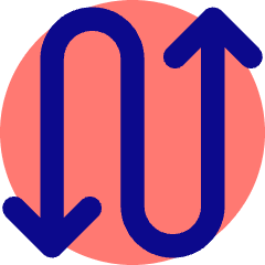 Line Arrow Curvy Up Down 3 Icon from Core Pop Set