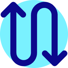 Line Arrow Curvy Up Down 4 Icon from Core Pop Set