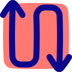 Line Arrow Curvy Up Down 4 Icon from Plump Pop Set