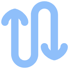 Line Arrow Curvy Up Down 4 Icon from Flex Flat Set