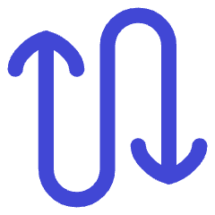 Line Arrow Curvy Up Down 4 Icon from Flex Duo Set