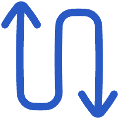 Line Arrow Curvy Up Down 4 Icon from Plump Duo Set