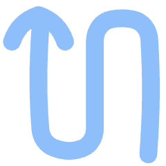 Line Arrow Curvy Up Left Icon from Flex Flat Set
